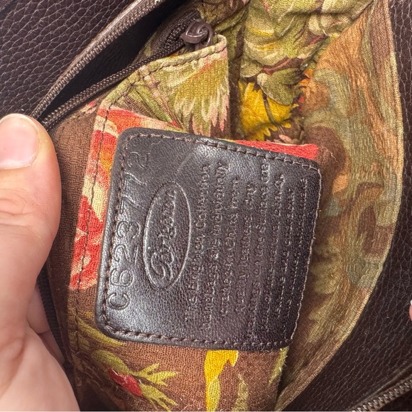 Brighton Pebbled Leather Croco Embossed Shoulder Bag Purse Handbag - Picture 9 of 11